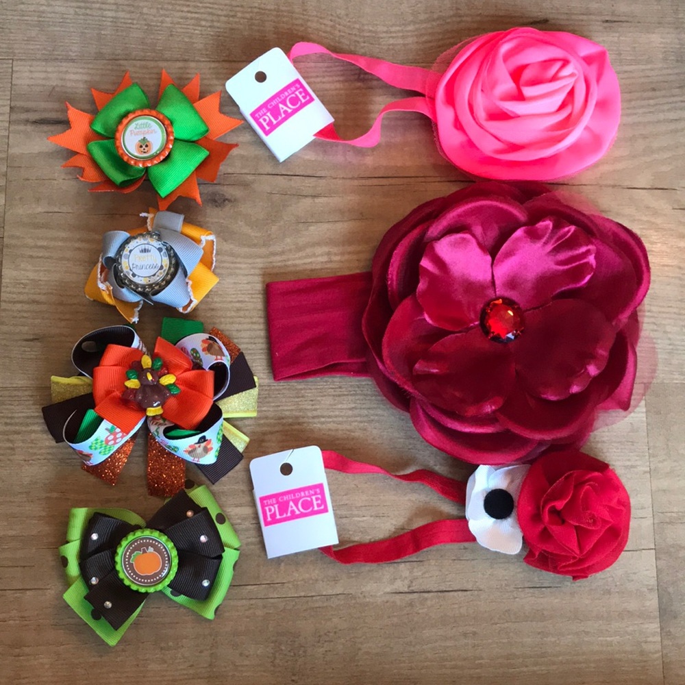 3/$20 Lot of 4 New Handmade Bows/ 3 New Headbands